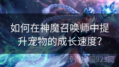 如何在神魔召唤师中提升宠物的成长速度？