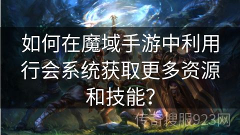 如何在魔域手游中利用行会系统获取更多资源和技能？
